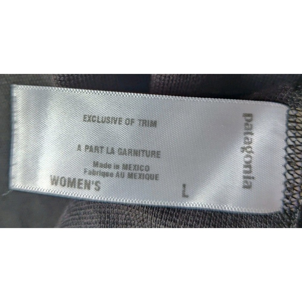 Patagonia Pullover Womens L Black Capilene Lightweight Zip Neck Base Layer USA - Picture 4 of 5